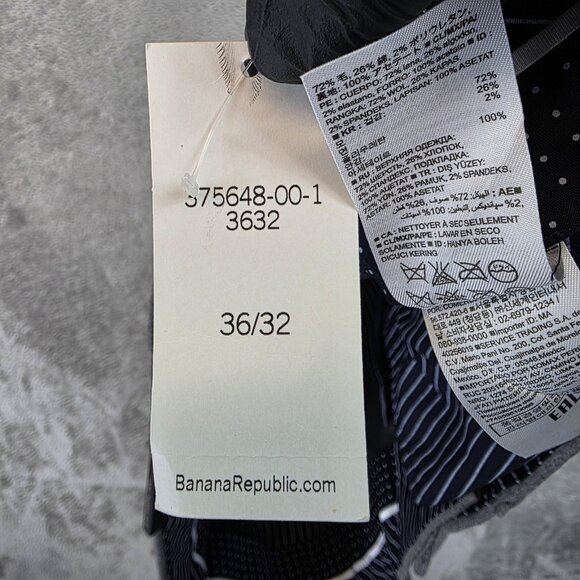 Banana Republic Pants Mens 36x32 Gray Slim Pleated Wool Blend Dress Trousers - Picture 14 of 14